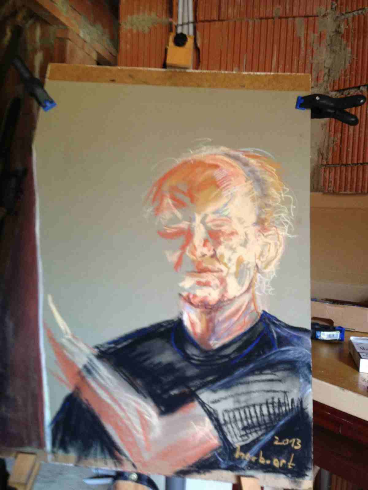 Selbstportrait in Pastell vom 06. 09.2013