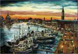 Venedig, Ölgemälde von Dr. Herbert [herb-art] Wiedergut