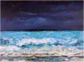 Maldivs Monsoon, Ölbild von Dr. Herbert Wiedergut, [herb-art]