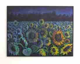 Sonnenblumen bei Nacht