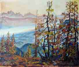 Blick von der Gerlitzen, Ölgemälde von Dr. Herbert Wiedergut, [herb-art]