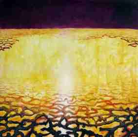 Verdichtung des Lichts, Ölgemälde von Dr. Herbert Wiedergut, [herbart]