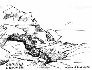 Felsen am Indischen Ozean