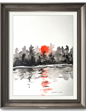 Reiseaquarell von Herbert Wiedergut 