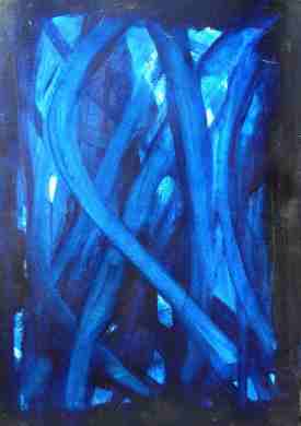 "Blue System 03", Ölgemälde von Dr. Herbert [herb-art] Wiedergut