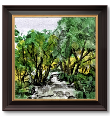 Miniaturbild in Acryl von Dr. Herbert Wiedergut