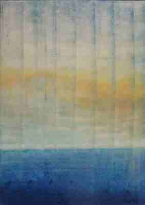 Jalousette, Ölgemälde von Dr. Herbert Wiedergut zum Thema Makrokosmoas