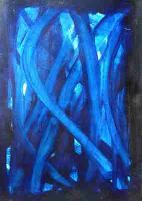 "Blue System 03", Ölgemälde von Dr. Herbert [herb-art] Wiedergut