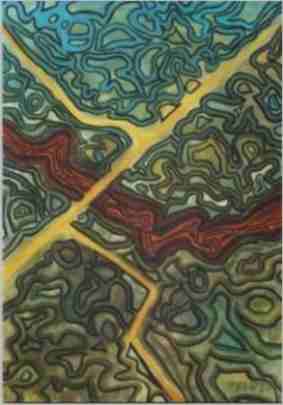 "Höhenlinien", ein Ölgemälde von Dr. Herbert [herb-art]Wiedergut