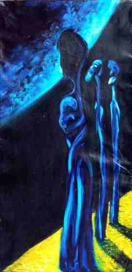 Sehnsucht, Ölgemälde von DR. Herbert [herb-art<] Wiedergut zum Thema Makrokosmos