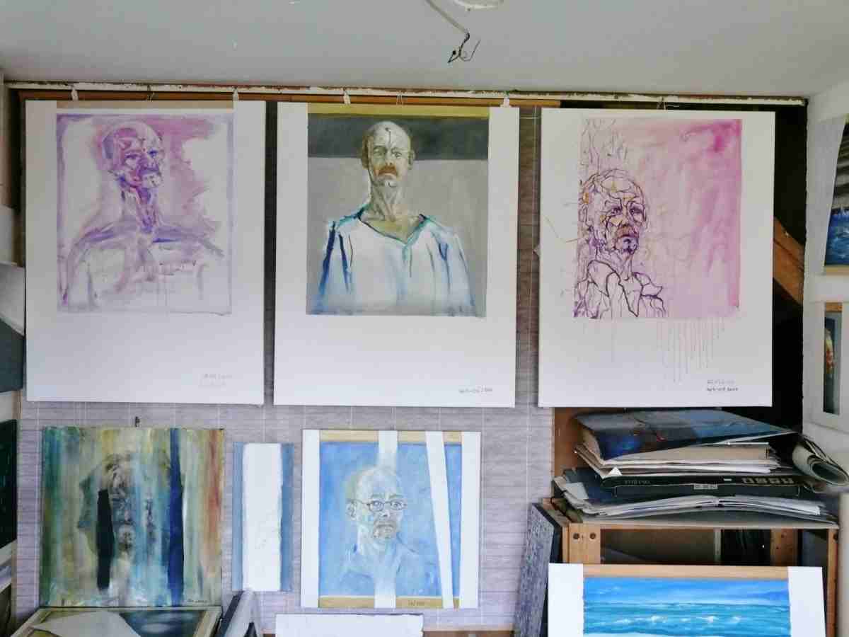 Blick ins Atelier in Starnberg